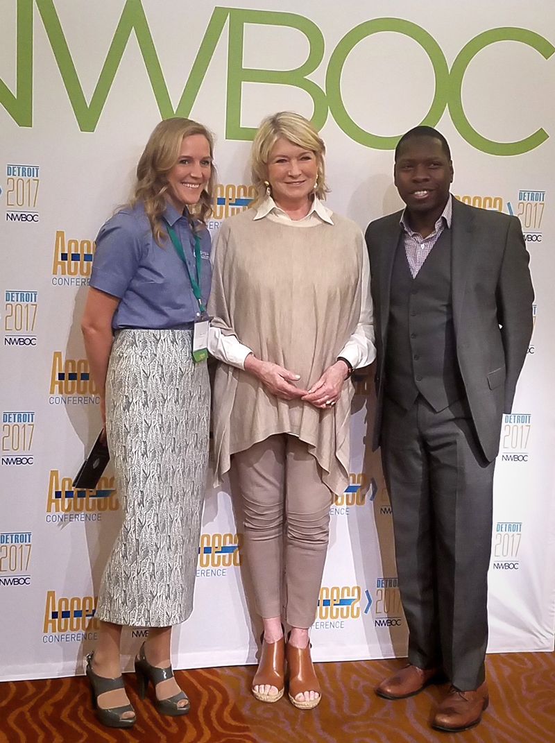 Pictured above from left to right: Megan Smith, CEO of Symbia Logistics; the iconic Martha Stewart; and Willie Johnson, Procurement Manager for CHEP USA